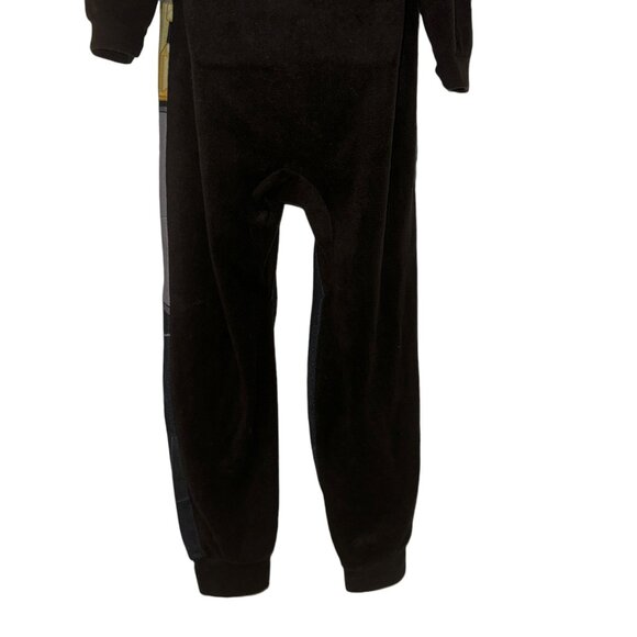 DC Comics Batman Pajamas Big Boys 8 Black Lightweight Fleece PJs Unionsuit Hood - Picture 8 of 9